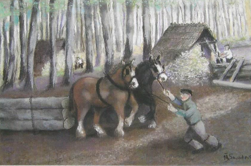 Painting - Work horses