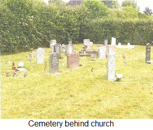 Cemetery behind church