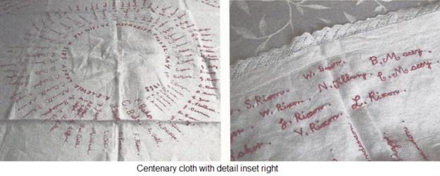 Centenary Cloth and  detail 