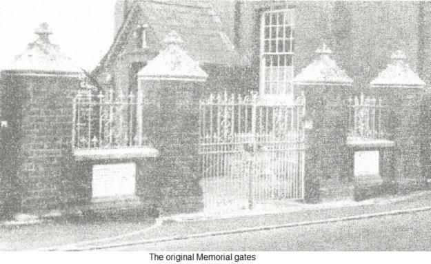 The original Memorial gates