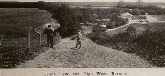 Grims Ditch and Sunnybank Farm circa 1910 from Bridleway L21