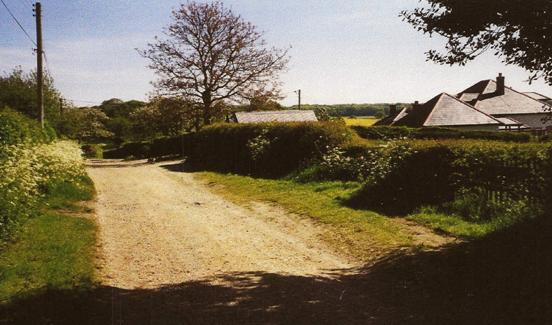 Un-adopted section, looking north-east.