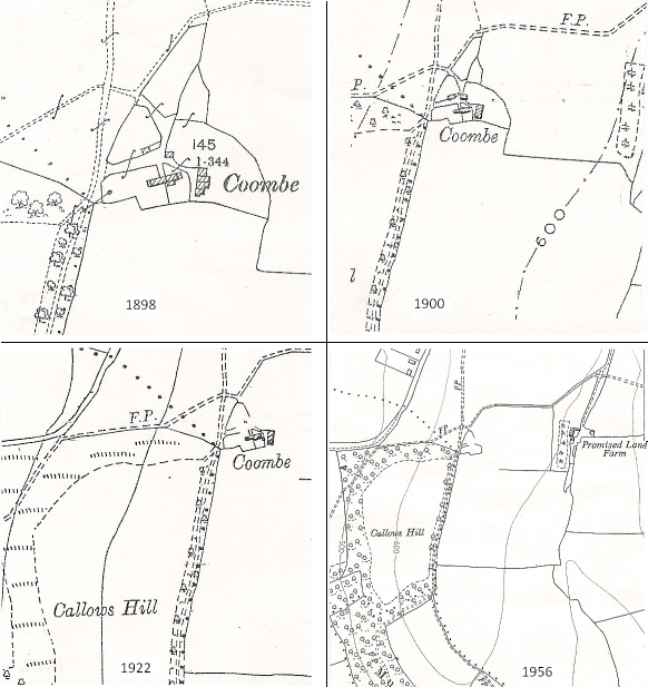 Ordnance Survey maps showing demize of Coombs