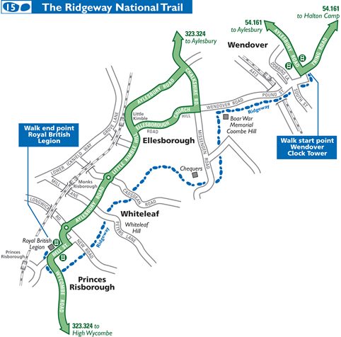 The route of the Ridgeway National Trail