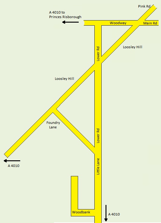 Lacey Green Street Map 